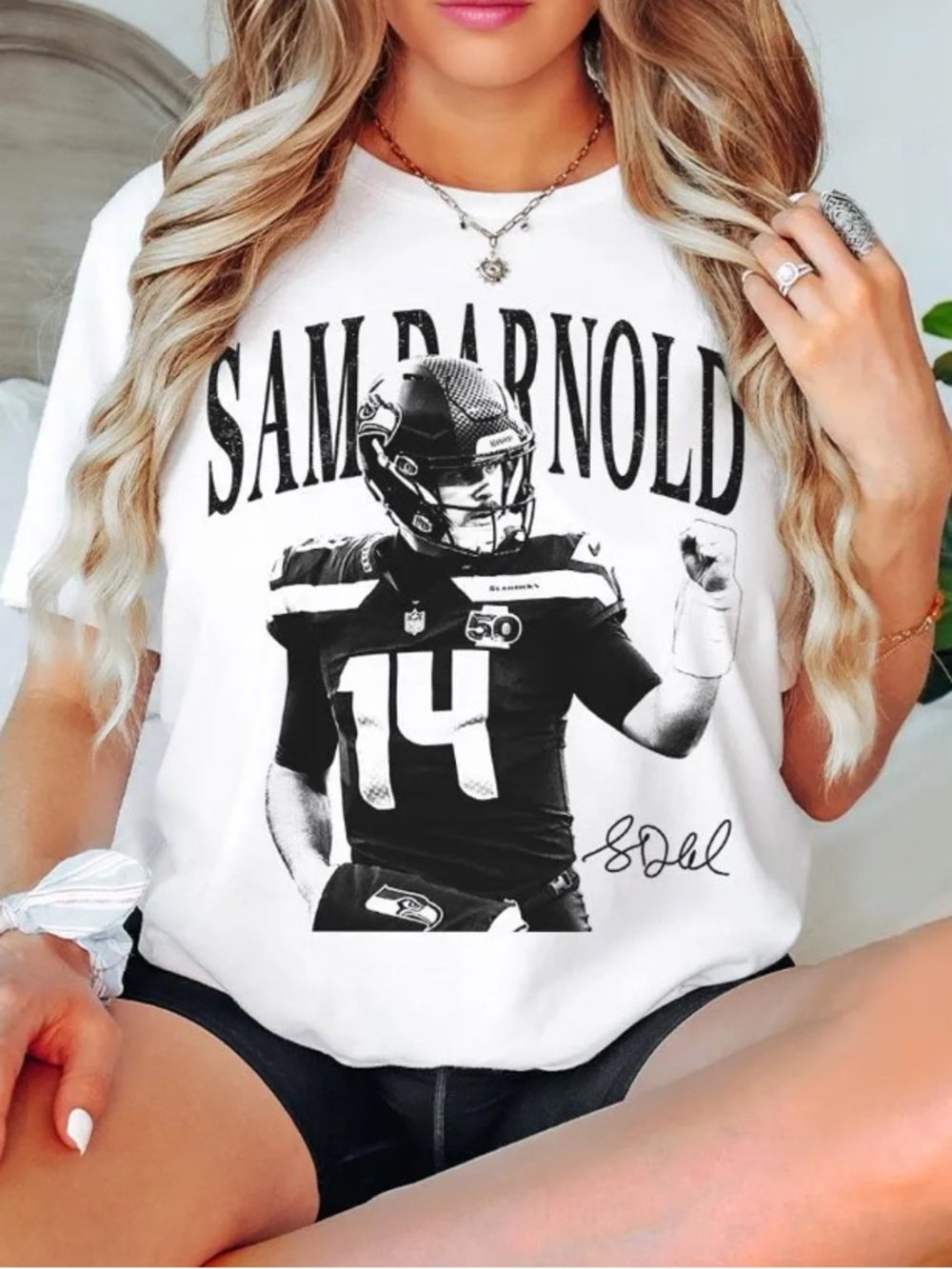 Vintage Sam Darnold Comfort Color Tee, American Football Graphic, Sports T-Shirt
